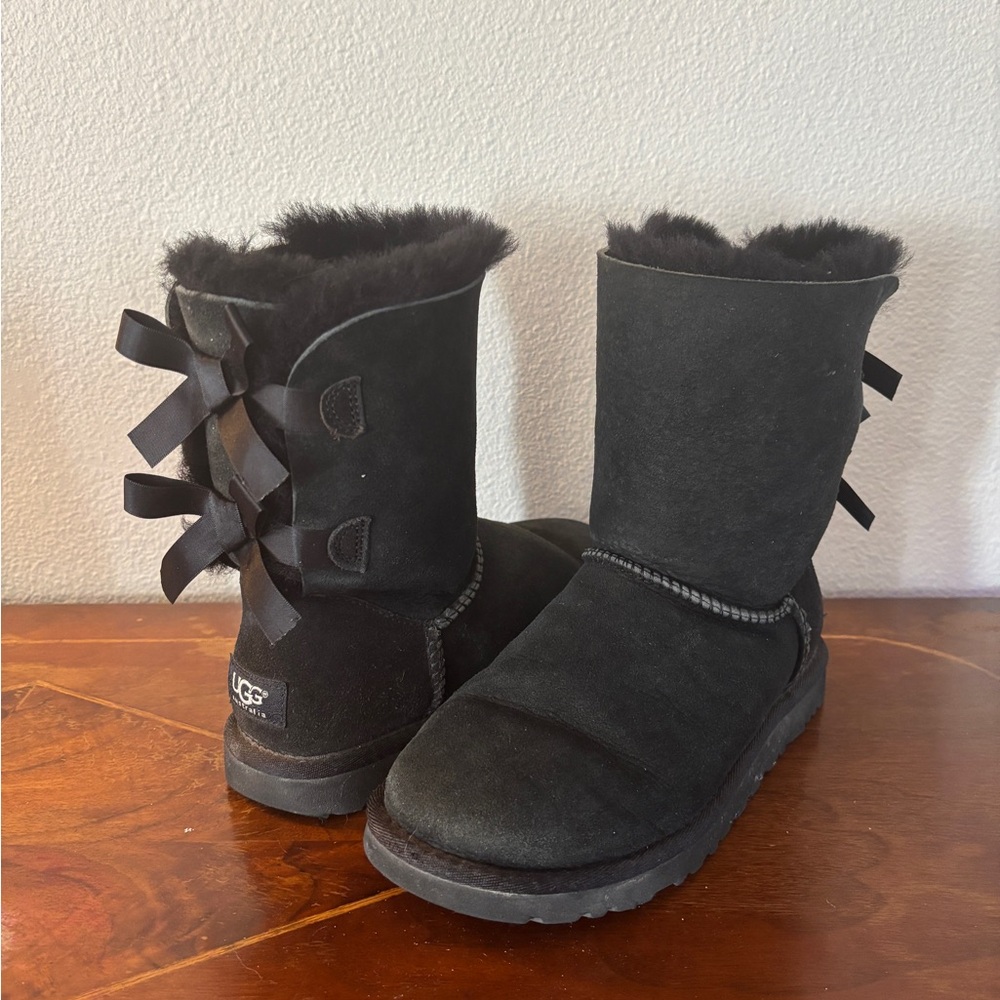 UGG Black Bailey Bow Boots